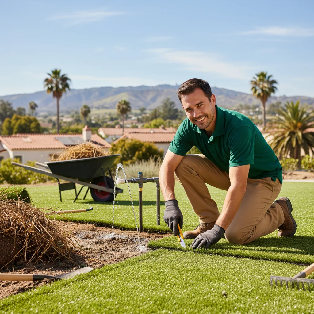 San Diego homeowner replacing lawn with drought-tolerant landscape qualifying for water rebate